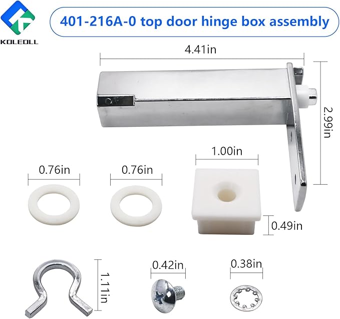 401-216A-0 870837 870838 Universal Top Door Hinge Cartridge Assembly | Fit - Image 2