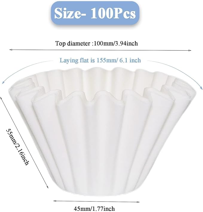 1-2 Cup White Coffee Filters, Small Coffee Maker, Single Serve Coffee Pot - Image 2