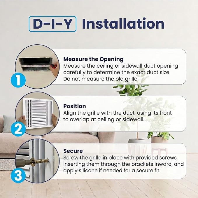 18x18 Aluminum 4-Way Air Register HVAC Vent Cover Wall Ceiling Multi-Shutter - Image 8
