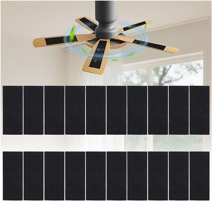 20 Pcs Ceiling Fan Filters for Blades, Fan Air Purifier Pads by Zejoot