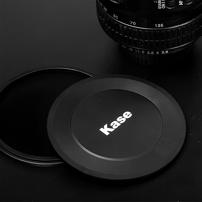 Kase 95mm Front Lens Cap, Magnetic CNC Aluminum + Optical Glass, Quick Press-On - Image 4