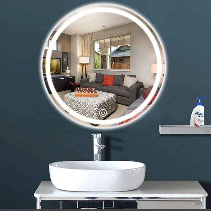Round Waterproof LED Bathroom Wall Makeup Mirrors - Image 5