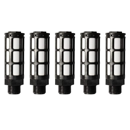 Quickun Plastic Exhaust Air Silencer, 3/8" Air Line Pneumatic Muffler Black Air - Image 3
