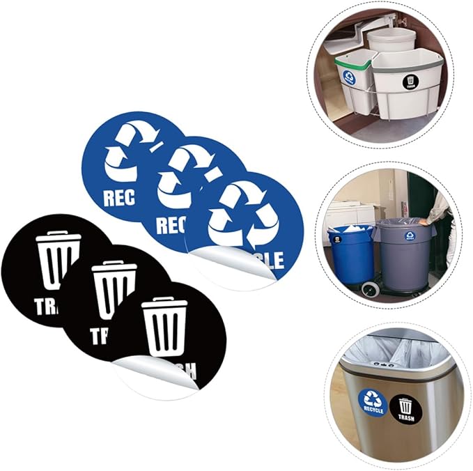 Recycle Decals for Trash Can Waste Bin Sticker Waste Sorting Decals Remind - Image 8