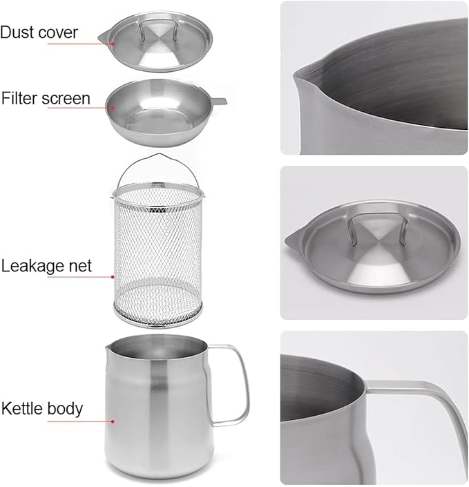 Oil Strainer, Bacon Grease Container Large Capacity Deep Fryer and Strainer Cup - Image 7