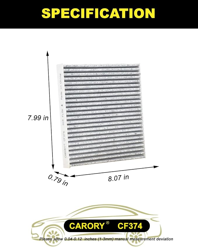 CARORY Cabin Air Filter w/Activated Carbon - Image 2