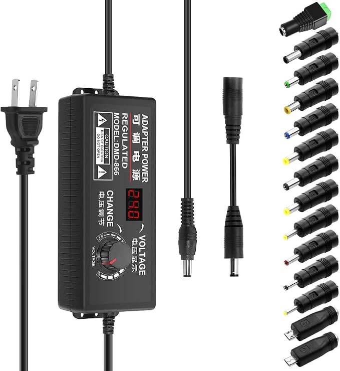 Aclorol Universal Power Supply 4V-24V 5A 120W Adjustable AC/DC Power Adapter by Aclorol