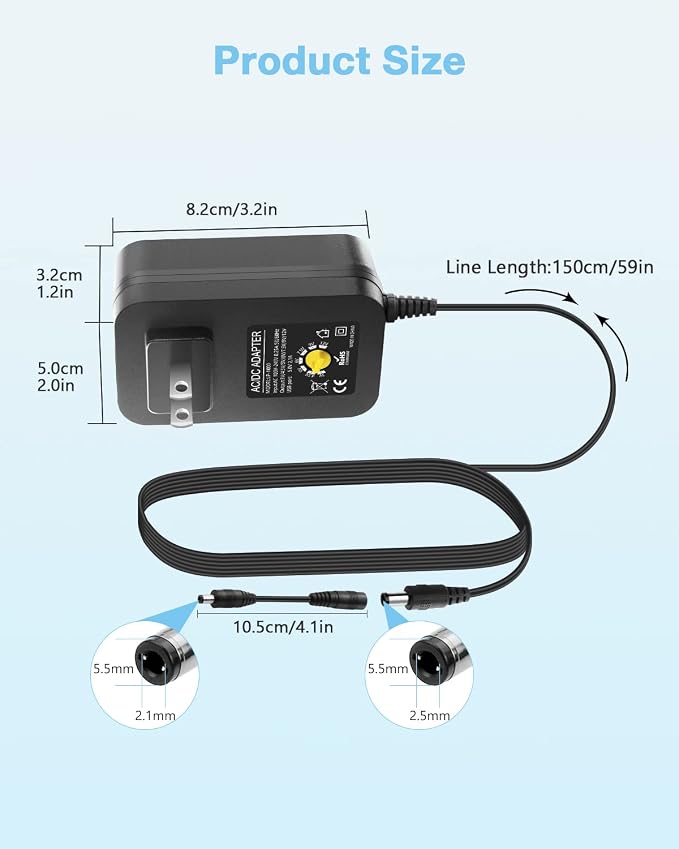 Aclorol Universal Power Adapter 30W 12V 9V 7.5V 6V 5V 4.5V 3V Adjustable - Image 5