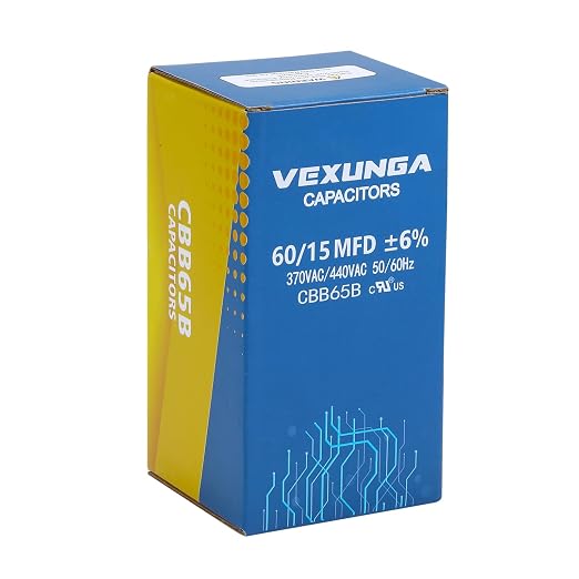 VEXUNGA 60/15 uF 60+15 MFD 370VAC or 440VAC Dual Run Start Round A/C Capacitor - Image 6