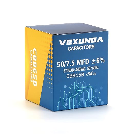 VEXUNGA 50/7.5 uF 50+7.5 MFD 370V or 440V Dual Run Start Round A/C Capacitor - Image 5