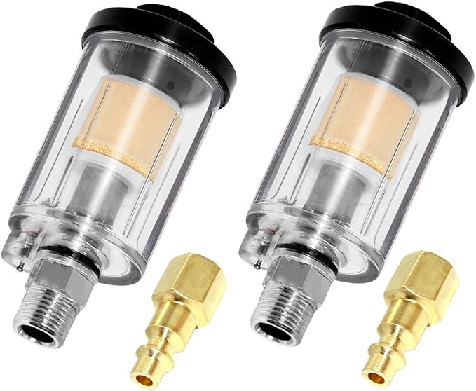 beduan Water Oil Separator Filter, 1/4" NPT Male and Female Thread Spray Gun by Beduan