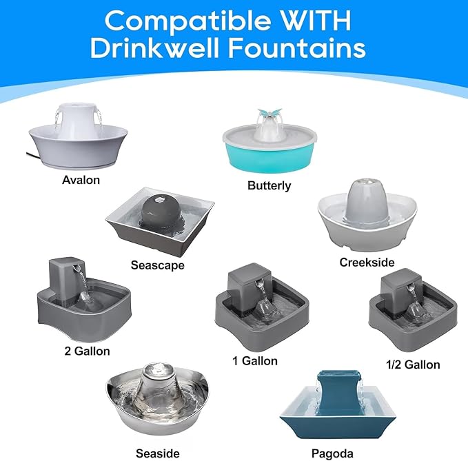 Cat Water Fountain Filter, Pre-Sponge Pet Fountain Filter & Replacement Carbon - Image 3