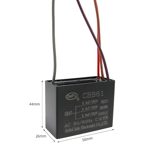 CBB61 Capacitor 5uf+5uf+5uf 350V AC Ceiling Fan 4 Wire 50/60Hz - Image 2