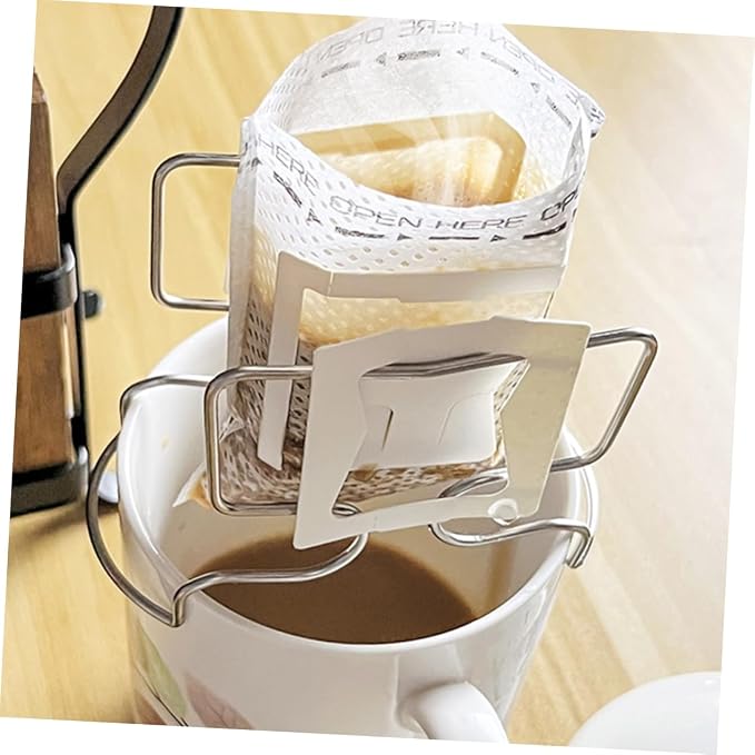 Garneck Hanging Ear Coffee Dripper Stand Portable Stainless Steel Filter Holder - Image 6