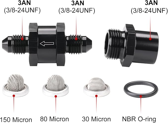 3AN Inline Fuel & Oil Feed Filter Set - Image 2