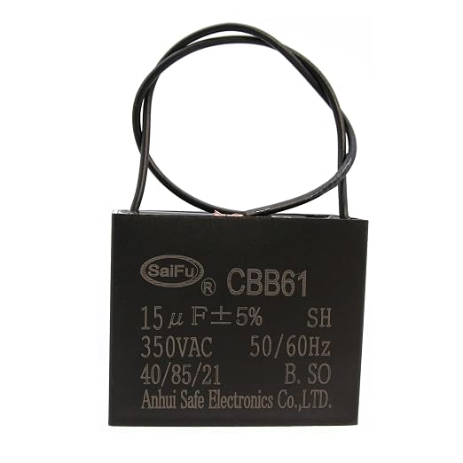 CBB61 Capacitor 15uf 350V AC Ceiling Fan 2 Wire 50/60Hz by AKZYTUE