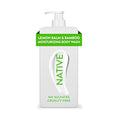 Native Moisturizing Body Wash Contains Naturally Derived Ingredients | For Women & Men, Sulfate, Paraben, & Dye Free Leaving Skin Soft and Hydrated | Lemon Balm & Bamboo 18 oz