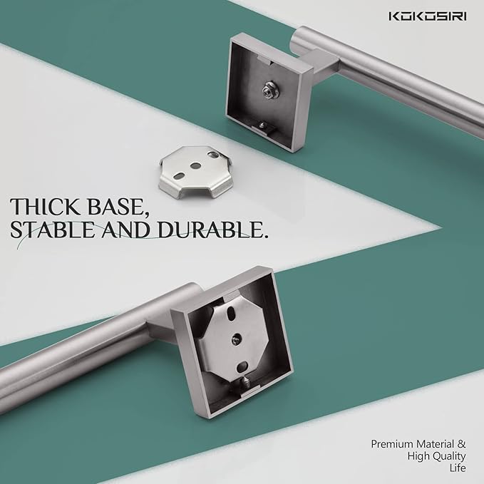 KOKOSIRI Bath Towel Holder Bathroom Accessories Towel Bar for Toilet Kitchen Necklace Holder 20 Inch Brushed Nickel Stainless Steel B4005BR-L20