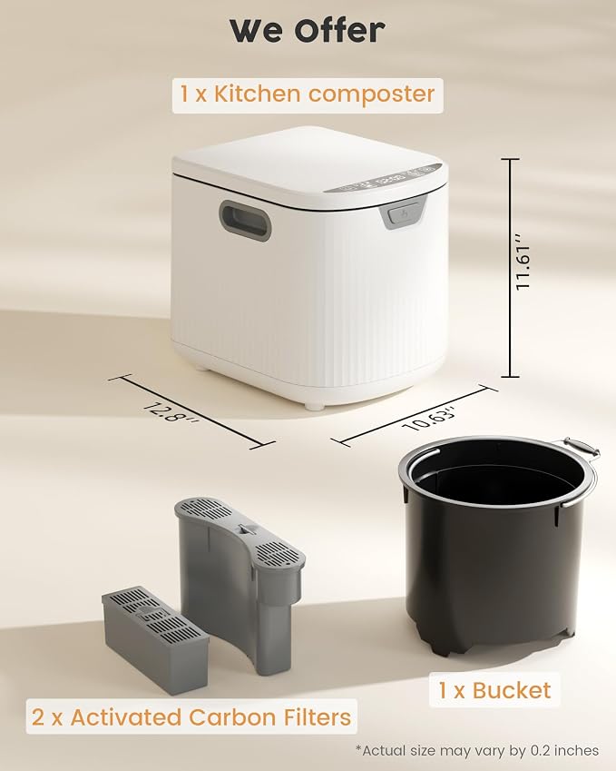 COWSAR 2.5L Electric Composter for Kitchen, Smart Compost Bin for Countertop - Image 7