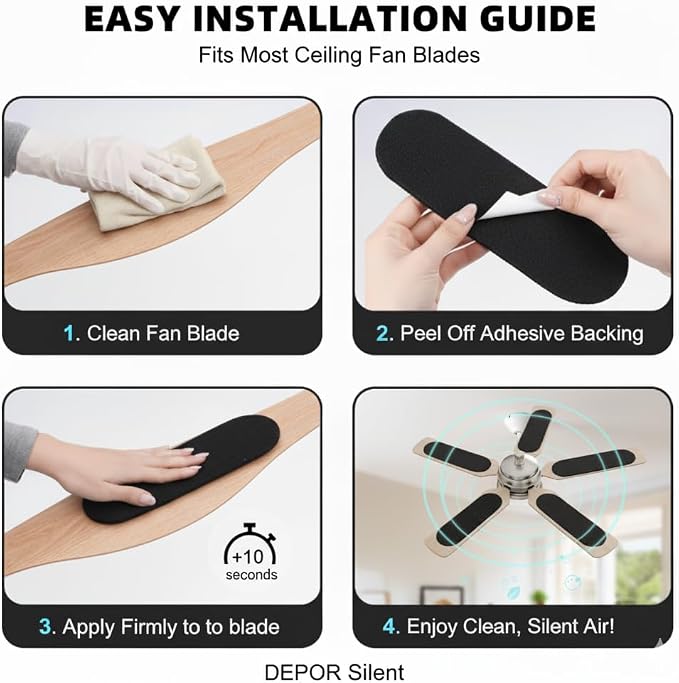 10-Pack Ceiling Fan Blade Filters - Image 6