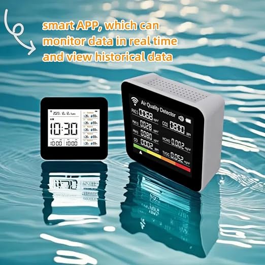 20-in-1 Smart WiFi Air Quality Monitor CO2 TVOC HCHO PM2.5 PM10 & Weather - Image 5