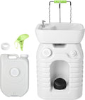Yescom 45L Portable Sink Hand Wash Station with Foot Pump & Wheel 12Gallon Camping Sink with Soap Dispenser for Washing Hands, Fruits Ideal for RV Travel Outdoor Picnic Barbecue Party Food Booth