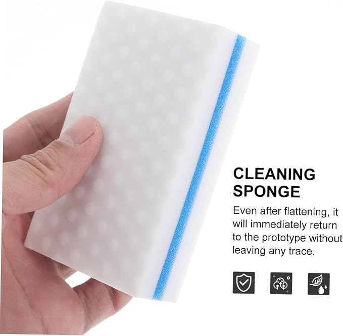 Luxshiny 10pcs Three-Layer Reusable Kitchen Sponge Scrubber Lightweight - Image 6