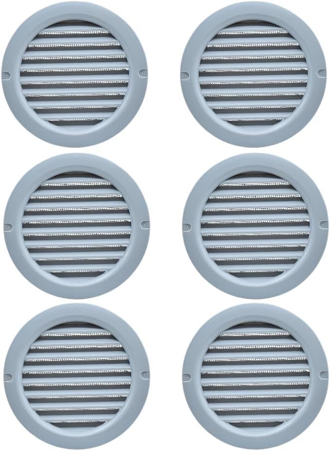 VENTS-US - 4" Round Plastic Light Gray Vent Cover - Compatible with a 4 Inch - Image 3