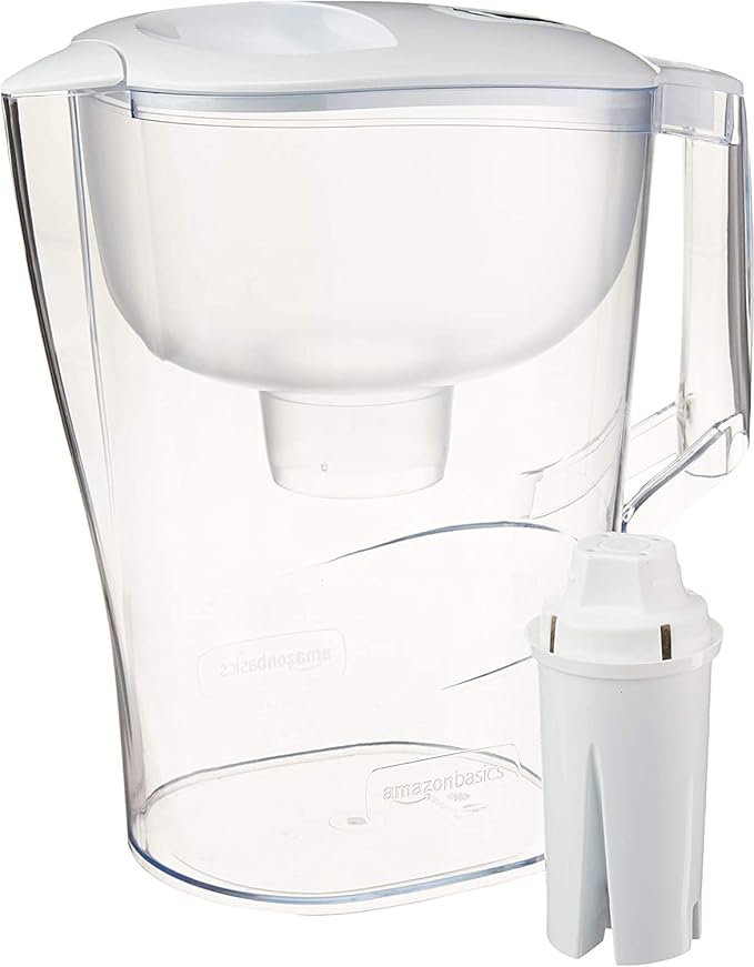Amazon Basics 10-Cup Water Filter Pitcher, Compatible by AmazonBasics