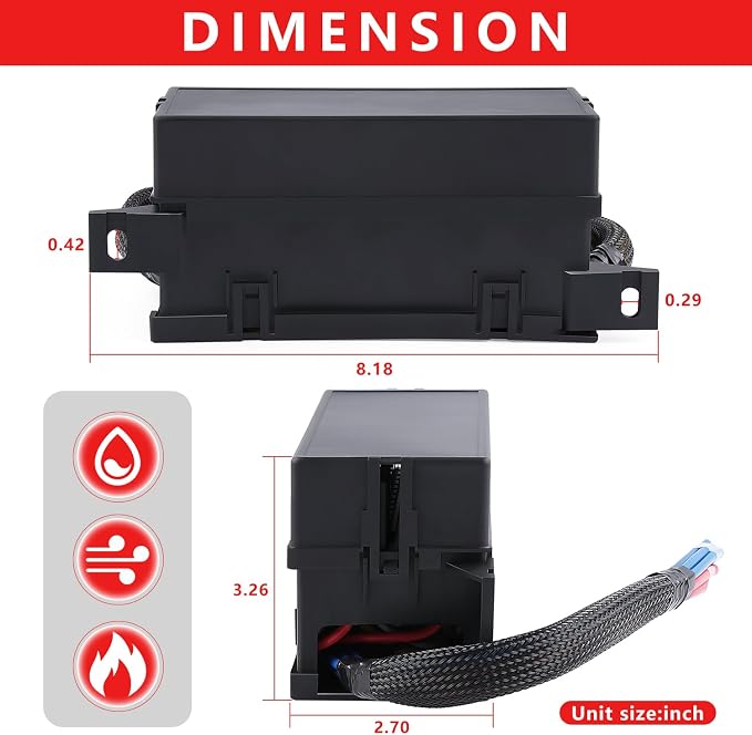 Newdeli 12V Relay Box 11 Way Waterproof Relay Fuse Box Automotive Relay and - Image 4