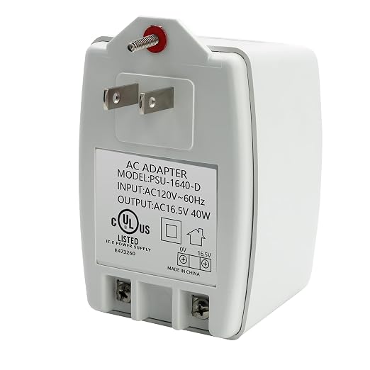 16.5V 40VA Door Bell Plug-in AC Transformer 40TR | AUTO-Resetting, Compatible by CENTROPOWER%C2%AE