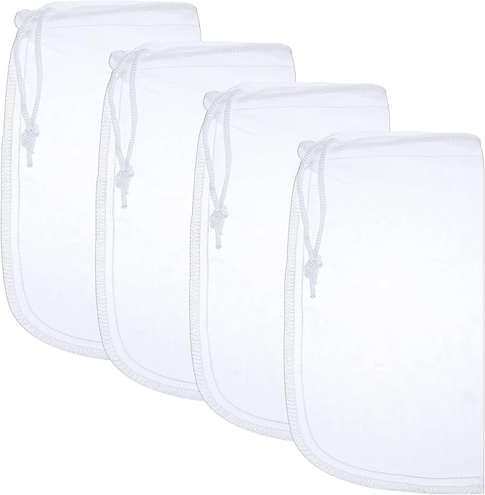 4 Pack Aquarium Filter Bags Fine Mesh Bag Filter Sock Nylon Aquarium Media Bag by Unknown