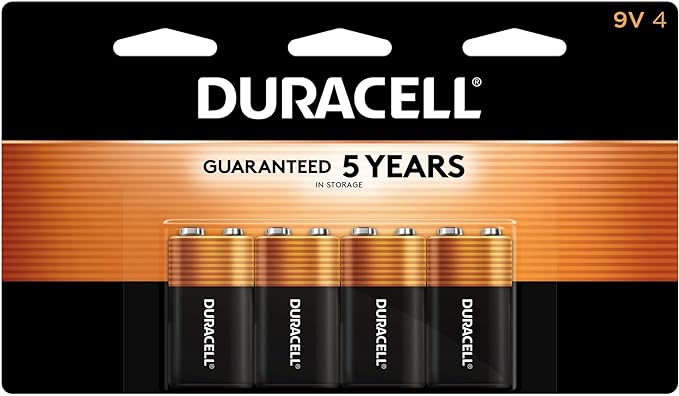Duracell Coppertop 9V Battery, Long-lasting All-Purpose Alkaline 9V Batteries by Duracell