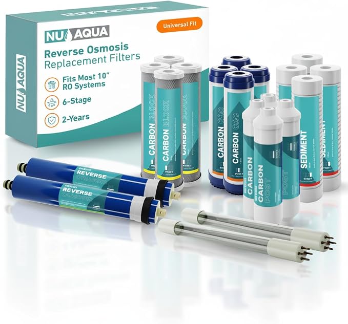 NU Aqua Reverse Osmosis Water Filter System Replacement Set by NUAqua