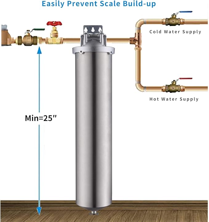 Amwater NSF/ANSI 42 Certi Stainless Steel Jumbo Size Filter Housing - Image 5
