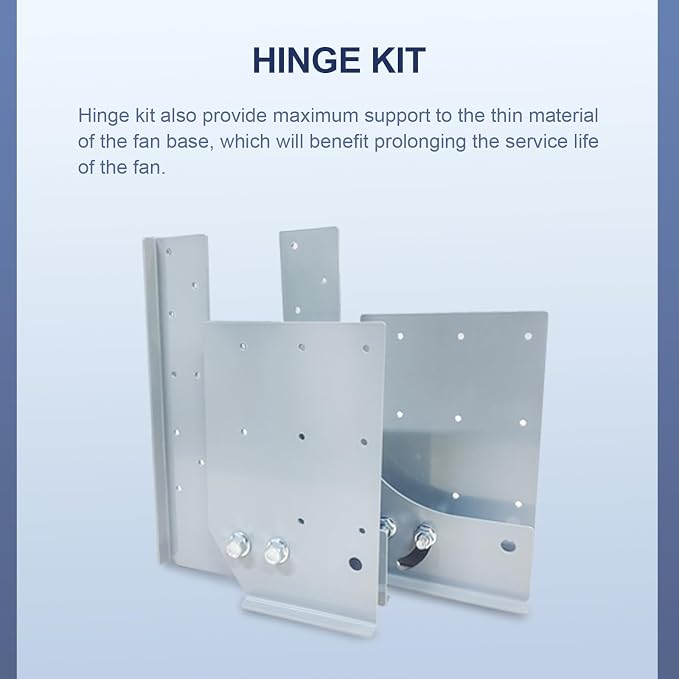 11.3" × 8.3" Hinge Kit for Restaurant Canopy Hood Exhaust Fan, Heavy Duty - Image 5