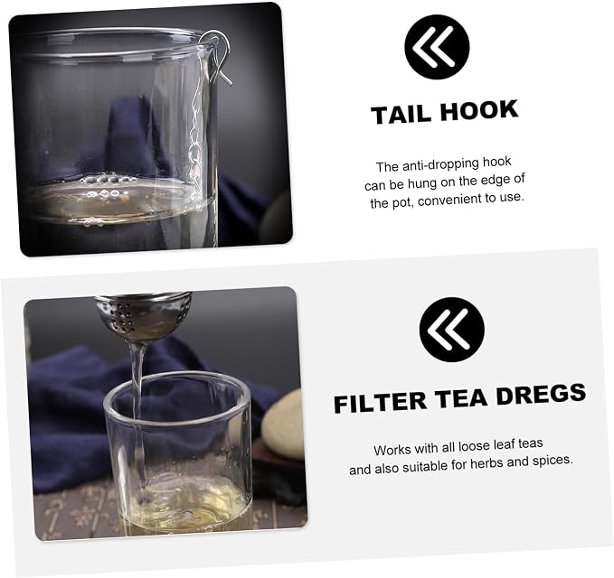 STOBAZA 5pcs Stainless Steel Tea Strainer Seasoning Ball Box Hanging Chain Easy - Image 7