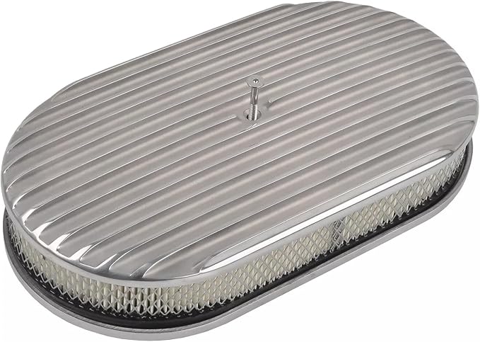 BestParts 15" Oval Full Finned Air Cleaner Aluminum Air Cleaner Assembly - Image 2