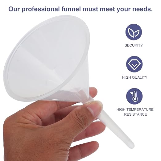 Veemoon 10pcs 90mm Plastic Triangle Funnels Pp Laboratory Filling Funnels - Image 7