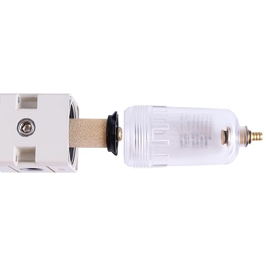 1/4 Inch NPT Air Filter Regulator Combo Piggyback, Air Compressor Water - Image 4