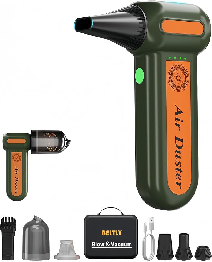 Powerful 2-in-1 Compressed Air Duster & Handheld Car Vacuum Cleaner by BELTLYAirDusterCarVacuum