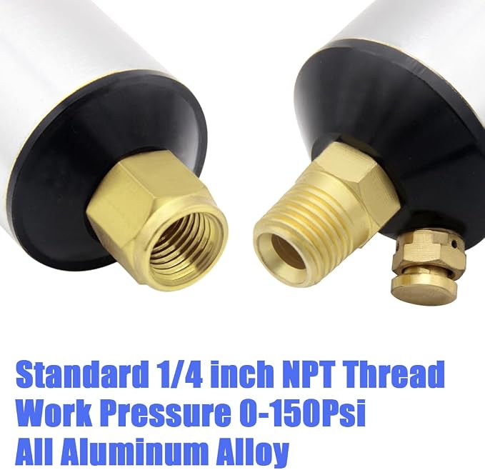 Oil Water Separator for Air Line, 1/4 Inch NPT Inlet and Outlet, Air Compressor - Image 2