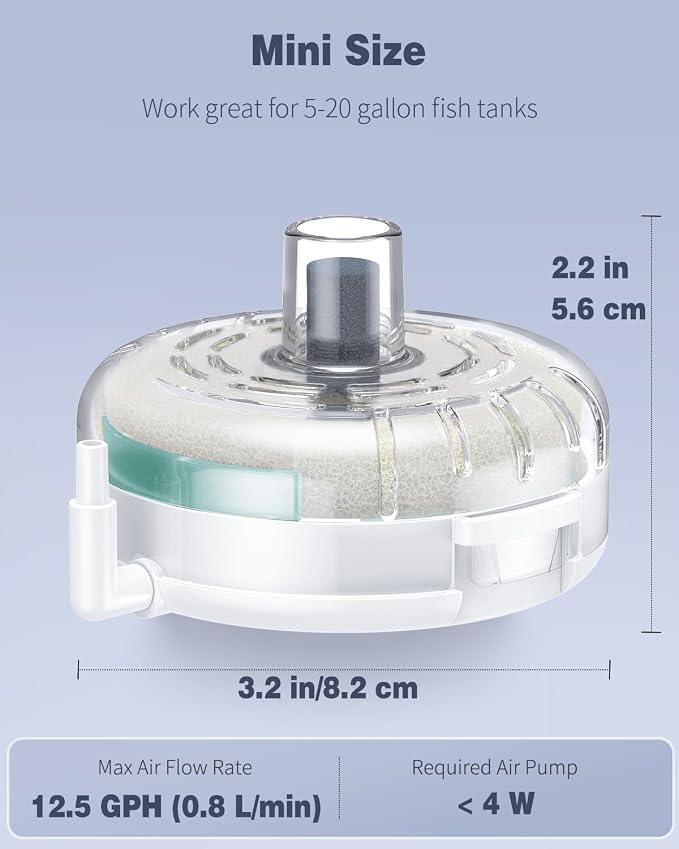 Pawfly Mini Aquarium Sponge Filter, Fish Tank Internal Filter - Image 2
