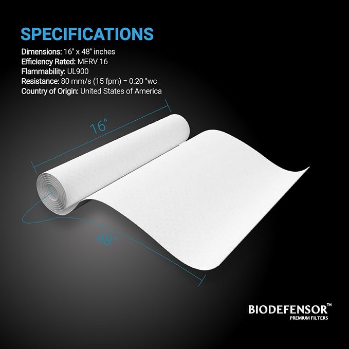 Biodefensor MERV 16 Air Filter Material Roll - Image 4