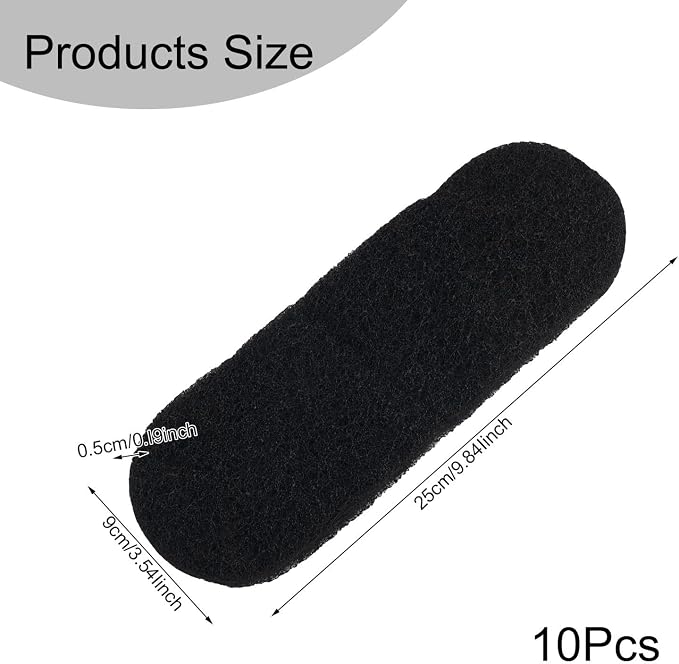 Ceiling Fan Filter Pads For Blades, 10‑Pack Activated Coconut Shell Carbon - Image 2
