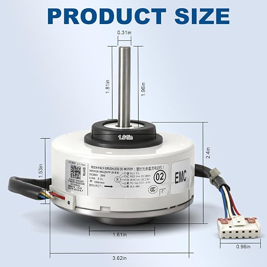 ZKFP-20-8-6 Air Conditioning Fan Motor, OEM WZDK20-38G 20W Inverter Air - Image 2