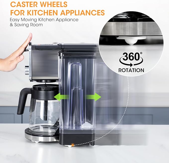 Aieve Self Adhesive Caster Wheels, 8 Pack Appliance Rollers - Image 2