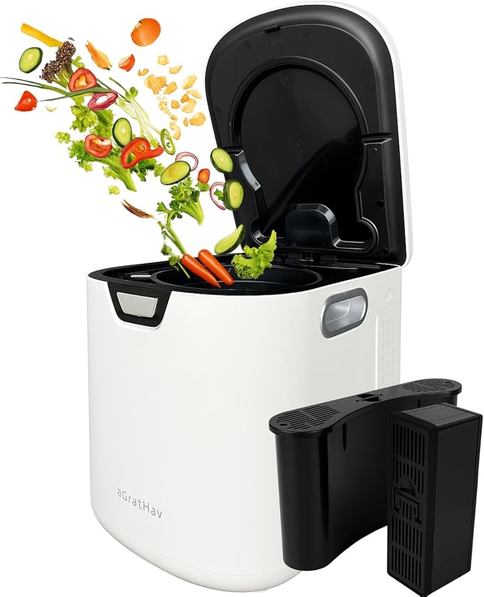 Electric Composter for Kitchen, Compost Bin - 4L Large Capacity by aGratHav