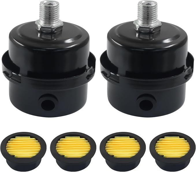 2 Pcs Air Compressor Silencer, 1/4 Inch Thread Intake Filter Muffler, 12.5 mm - Image 2