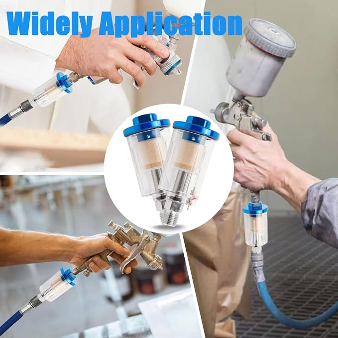 3 Pcs Compressed Air Filter Water Oil Separator, 1/4 Inch NPT Inlet and Outlet - Image 7